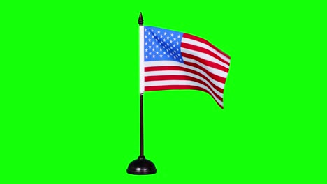 usa flag flying in the studio
