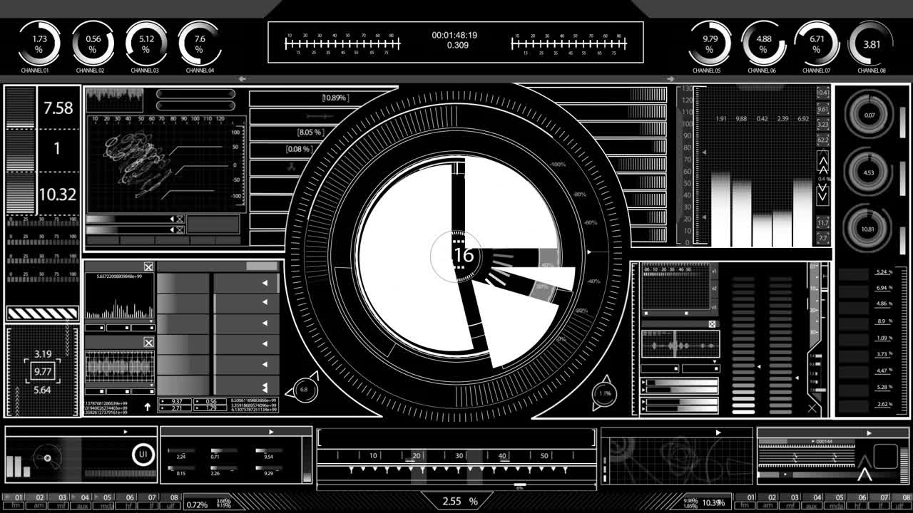 Animation of data processing over diagram