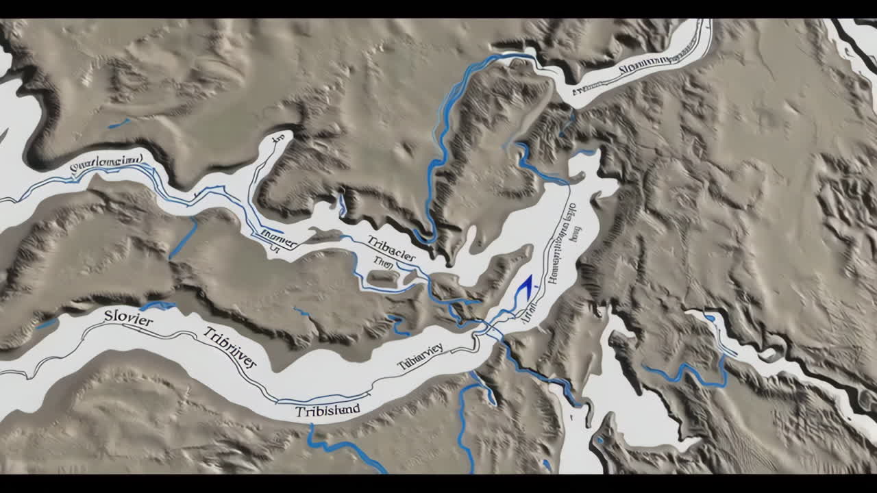 Detailed Map of Rivers and Tributaries