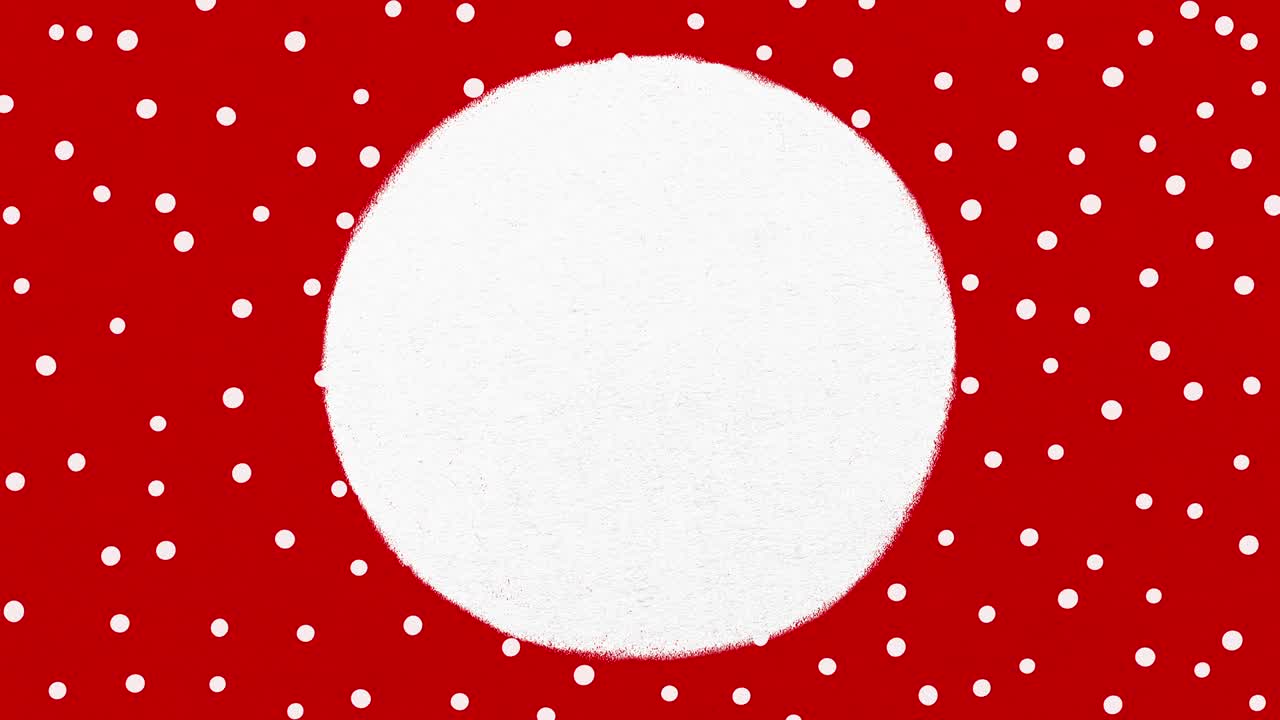Animazione di sfondo festivo con palla di neve rossa, sfondo testurizzato con spazio per il testo