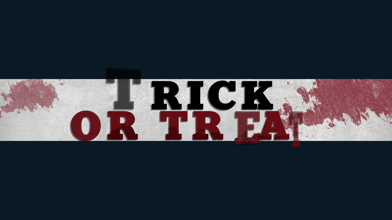 huella de truco o trato sangriento en la textura de la pared desgastada