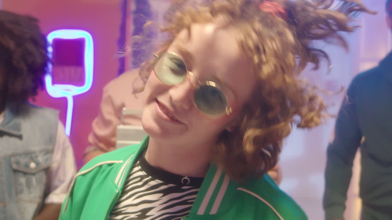 Energetic Friends Partying