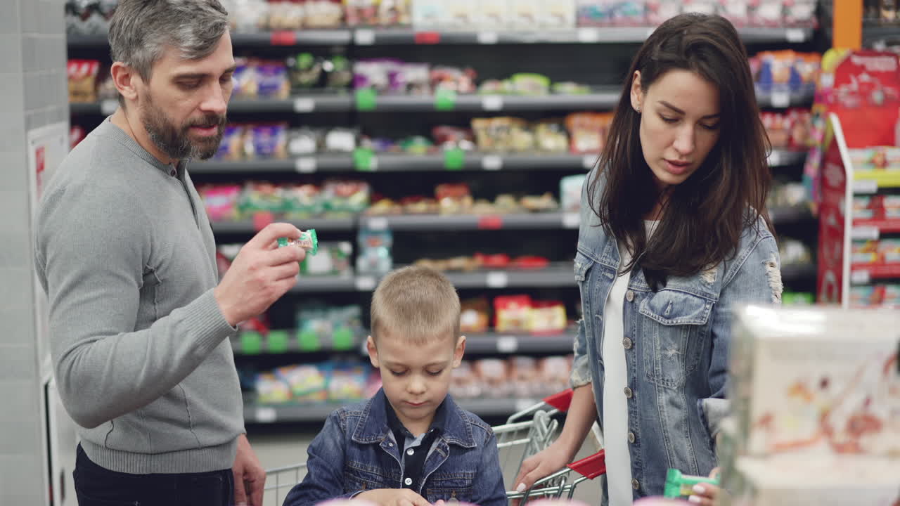 Family Shopping for Groceries