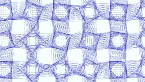 Blue curved lines forming a dynamic circular pattern