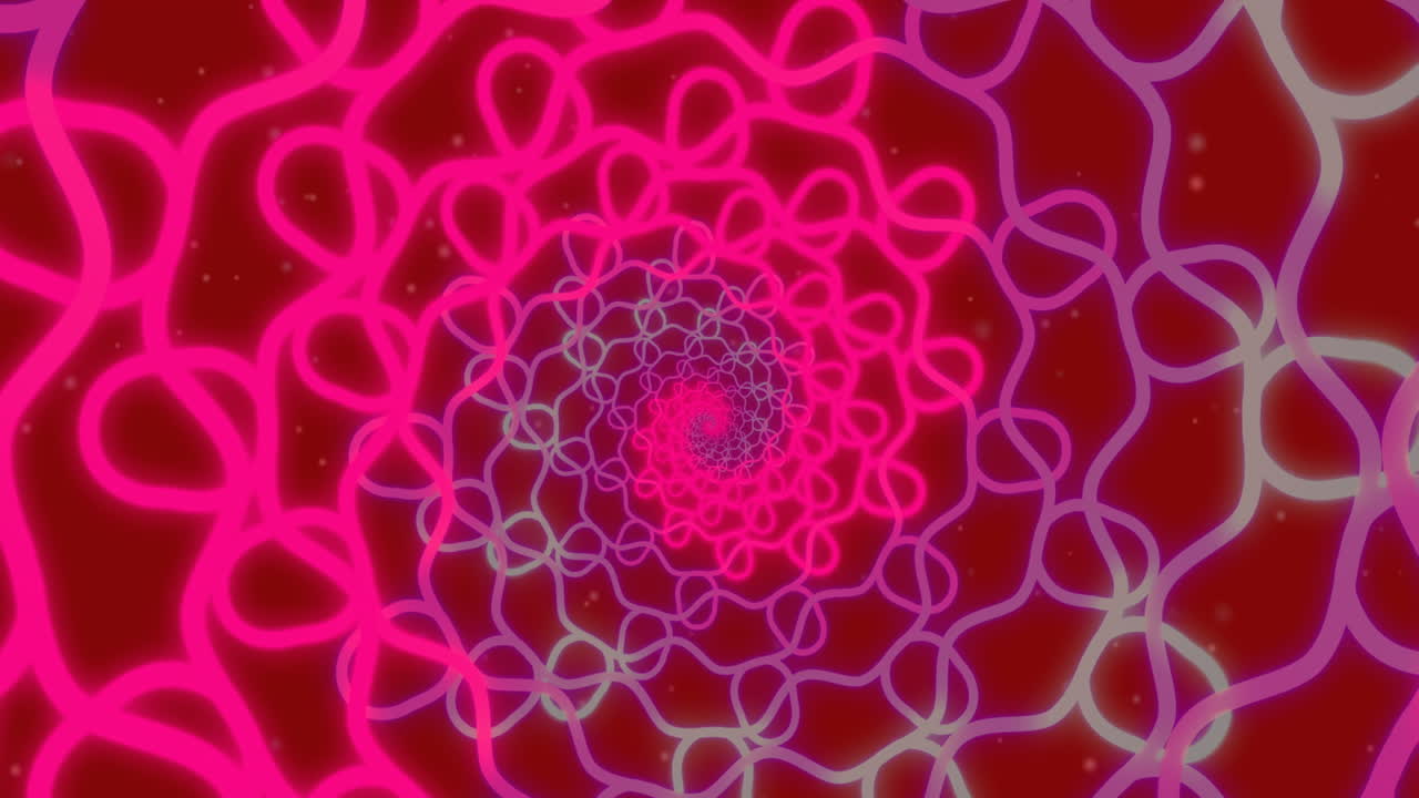 Animazione di forme in movimento su sfondo nero