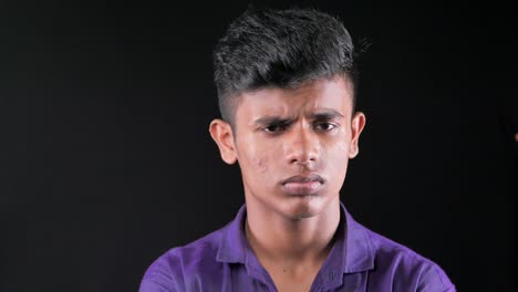 sad young man portrait