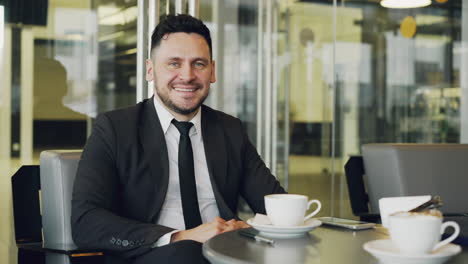 businessman in a coffee shop