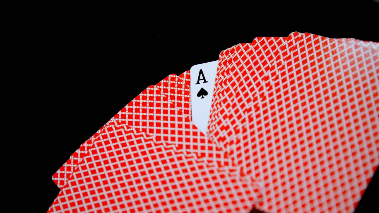 Playing cards arranged on poker table 4k