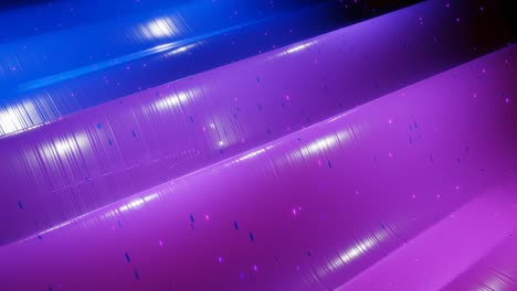 abstract 3d surface with beautiful waves, luminous sparkles and bright color gradient blue purple. waves run on very shiny, glossy surface with glow glitter. 4k looped animation