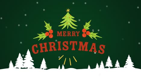 Animation-of-merry-christmas-text-over-snow-falling