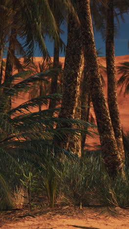 palm trees in the desert