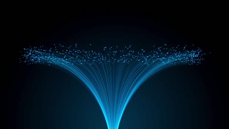 haz de fibras ópticas, animación de la distribución de la señal de luz 4k