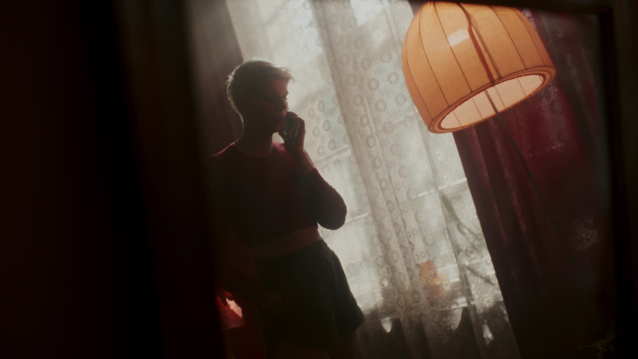 Woman in a Retro Room