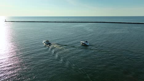 tracking boats as the leave muskegon channel