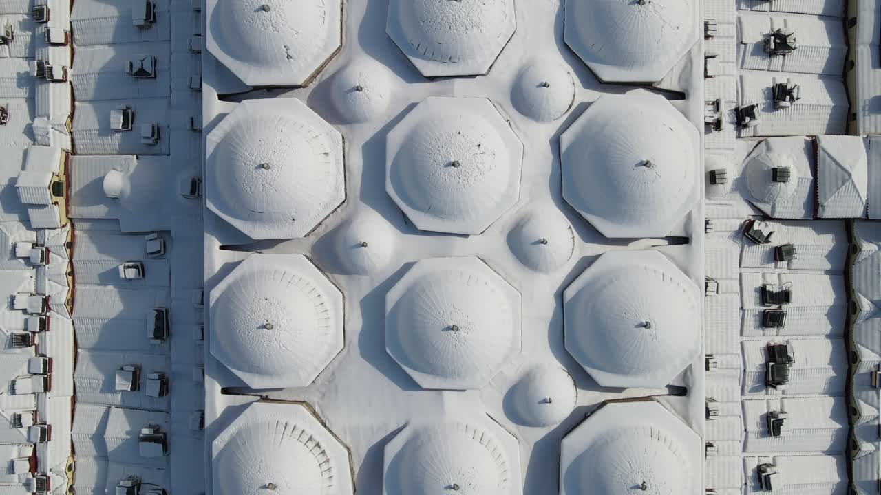 겨울에 그랜드 바자르 에어리얼 비디오 이스탄불 터키