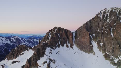 drone rises over cima d'asta on a peaceful morning