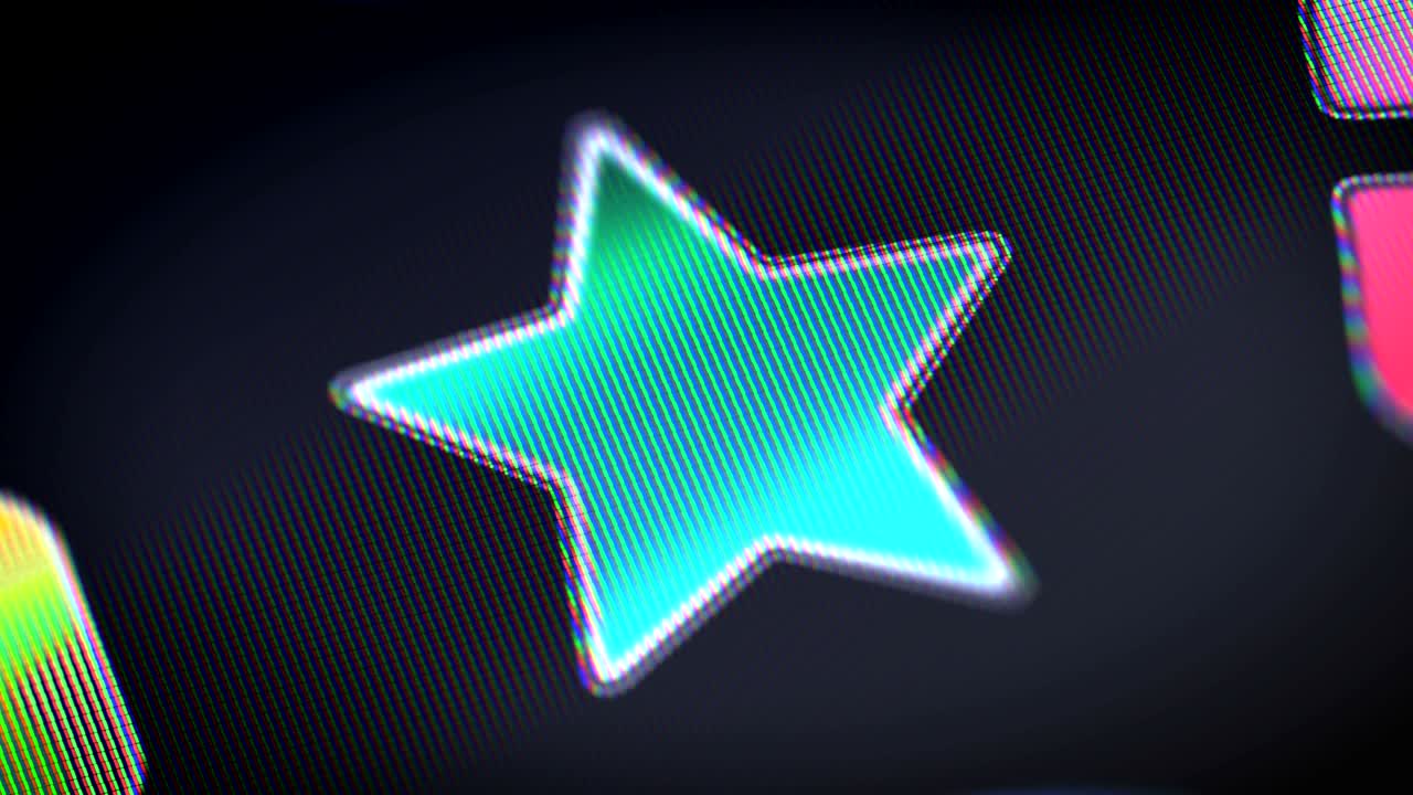 el icono de la estrella en la pantalla.