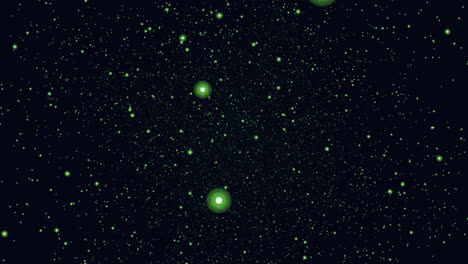 encantador cielo nocturno estrellas verdes iluminan la oscuridad