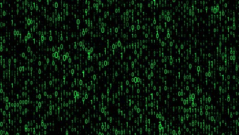 green matrix background. technology stream binary code. falling numbers on screen. programming, hacking and encryption. 3d rendering.