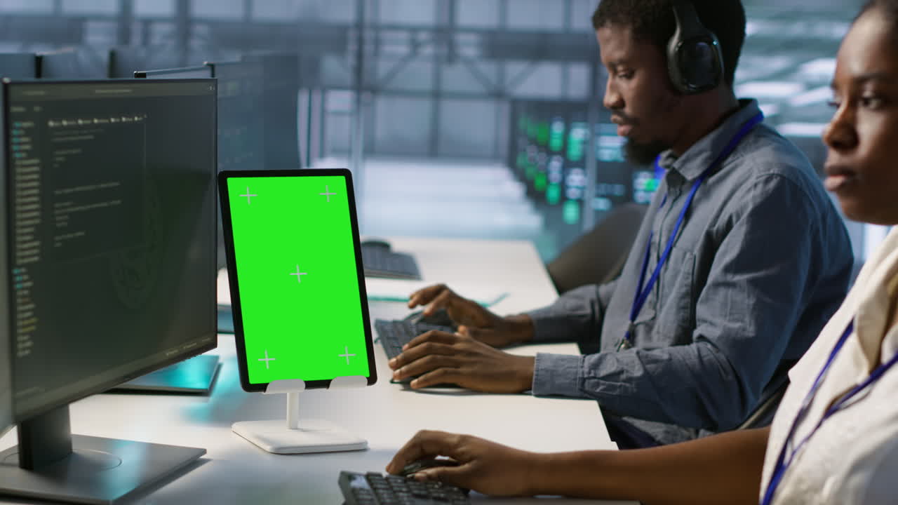 Tech support team i aktion