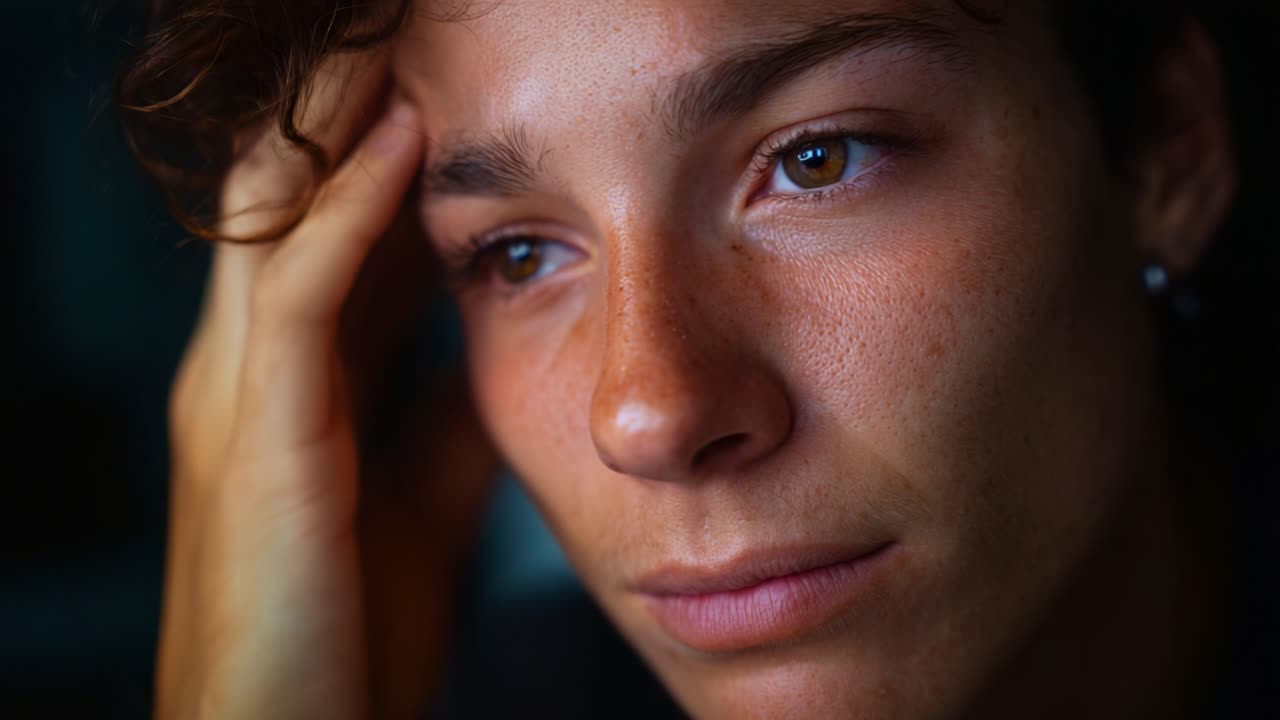 Un momento contemplativo catturato in due immagini che mostrano un giovane assorto nei suoi pensieri, rivelando emozioni di riflessione, introspezione e vulnerabilità.