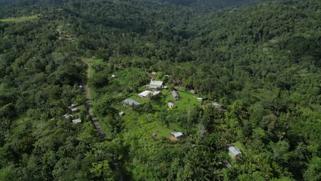 remote isolated village in the middle of the papua new guinea tropical jungle