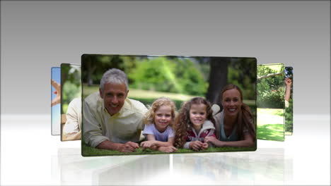 video of joyful family in a park