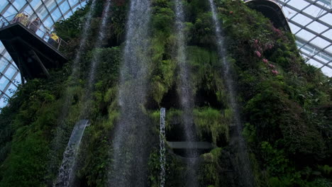 gardens by the bay - cloud forest waterfall