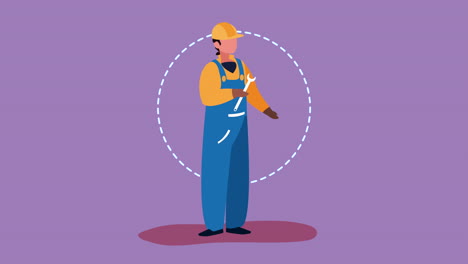 constructor ocupación trabajador animación de personajes