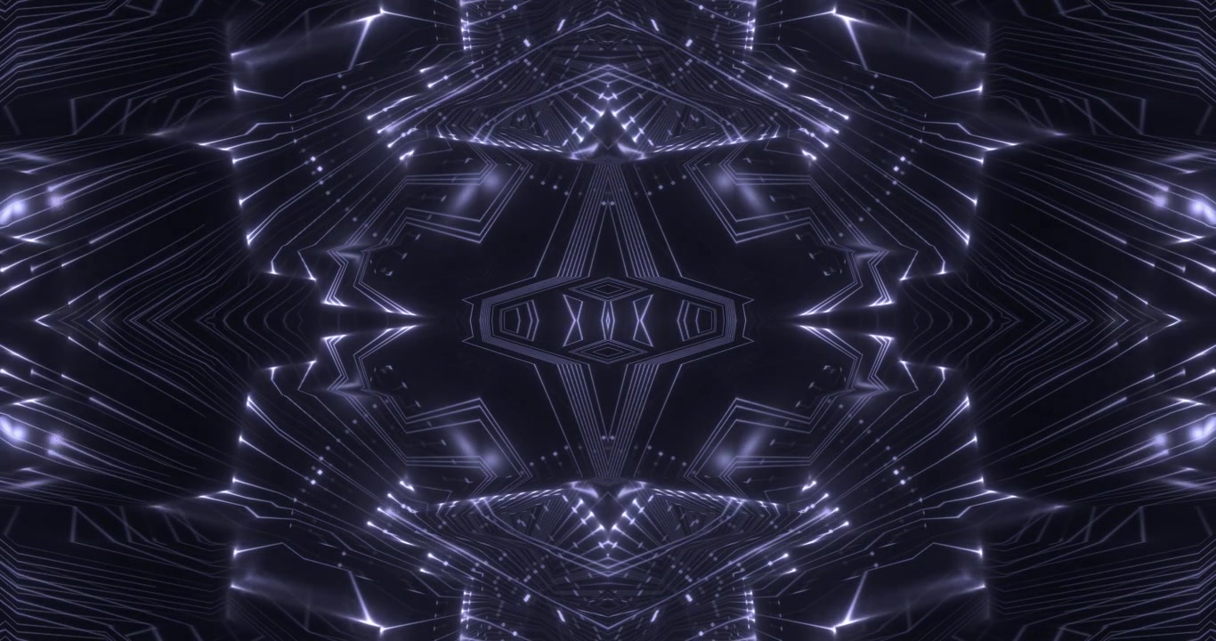 Futuristic Glowing Blue Symmetrical Cyber Technology Abstract Background