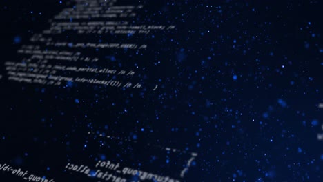 Animation of data processing over blue spots of light