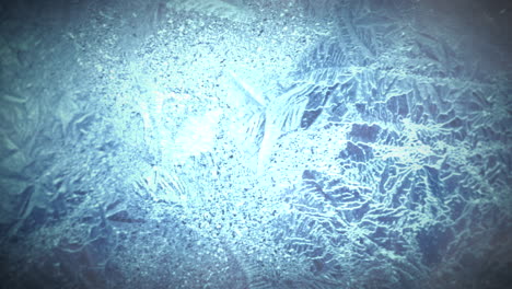 cinematic background with ice with snow and motion camera 2