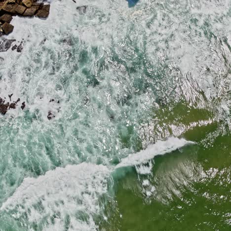 aerial footage of picturesque beach resort within clear sea