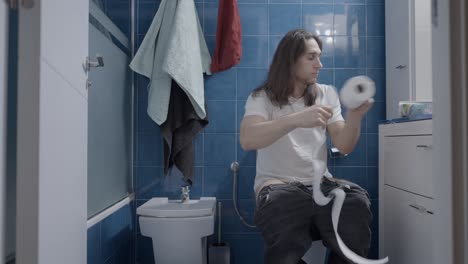 man using toilet