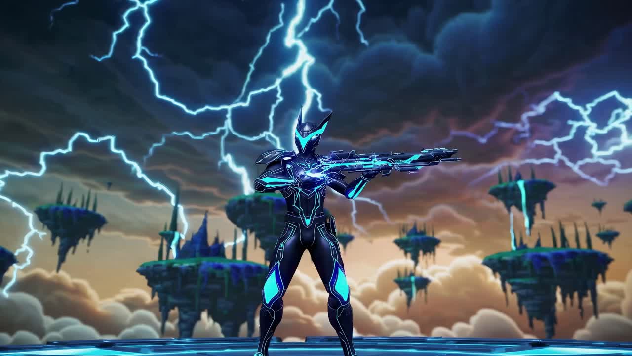 un luchador cyberpunk en acción