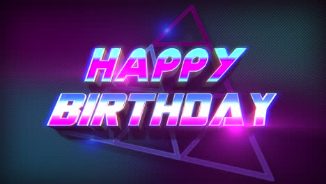 Happy-Birthday-with-neon-light-and-purple-triangle