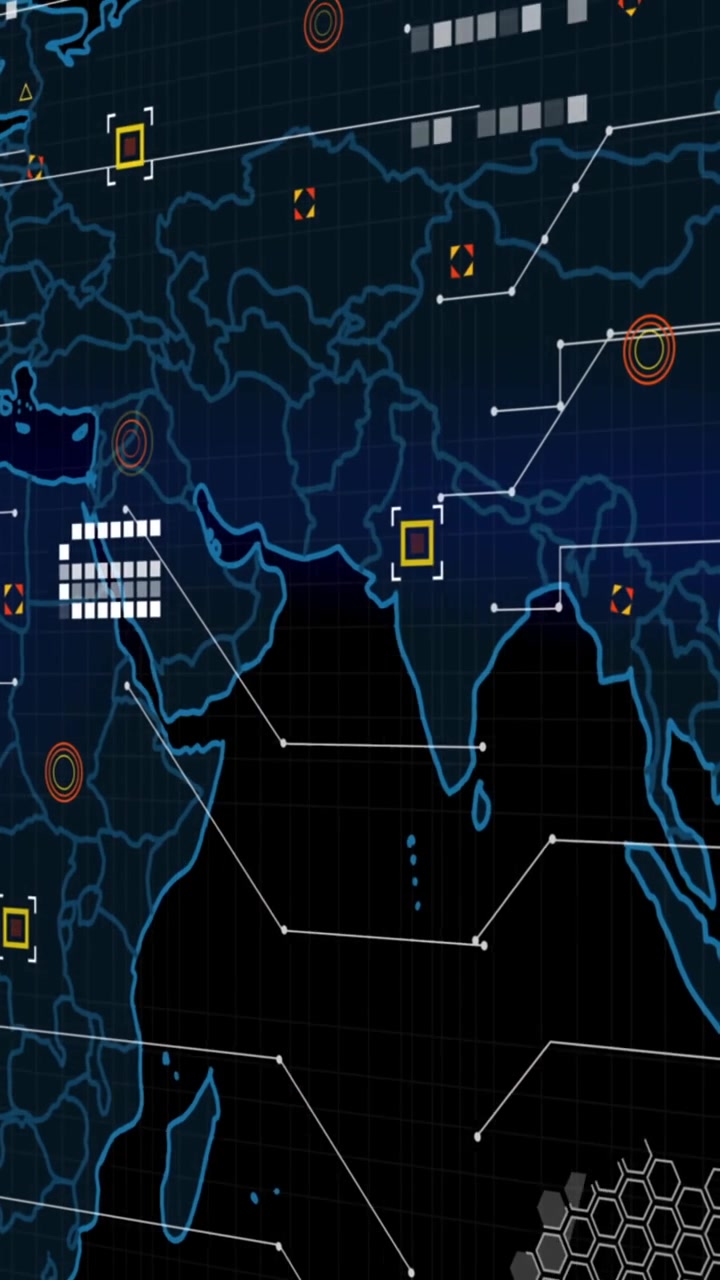 Animation of markers and data processing over world map