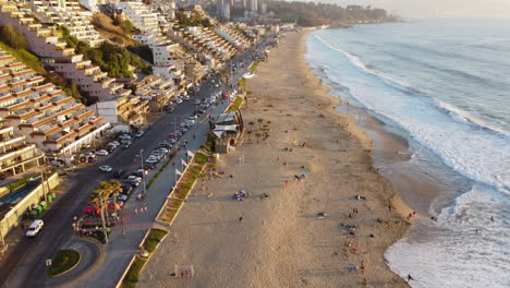 Antena:-Puesta-De-Sol-En-La-Orilla-De-La-Playa-Yendo-Al-Frente