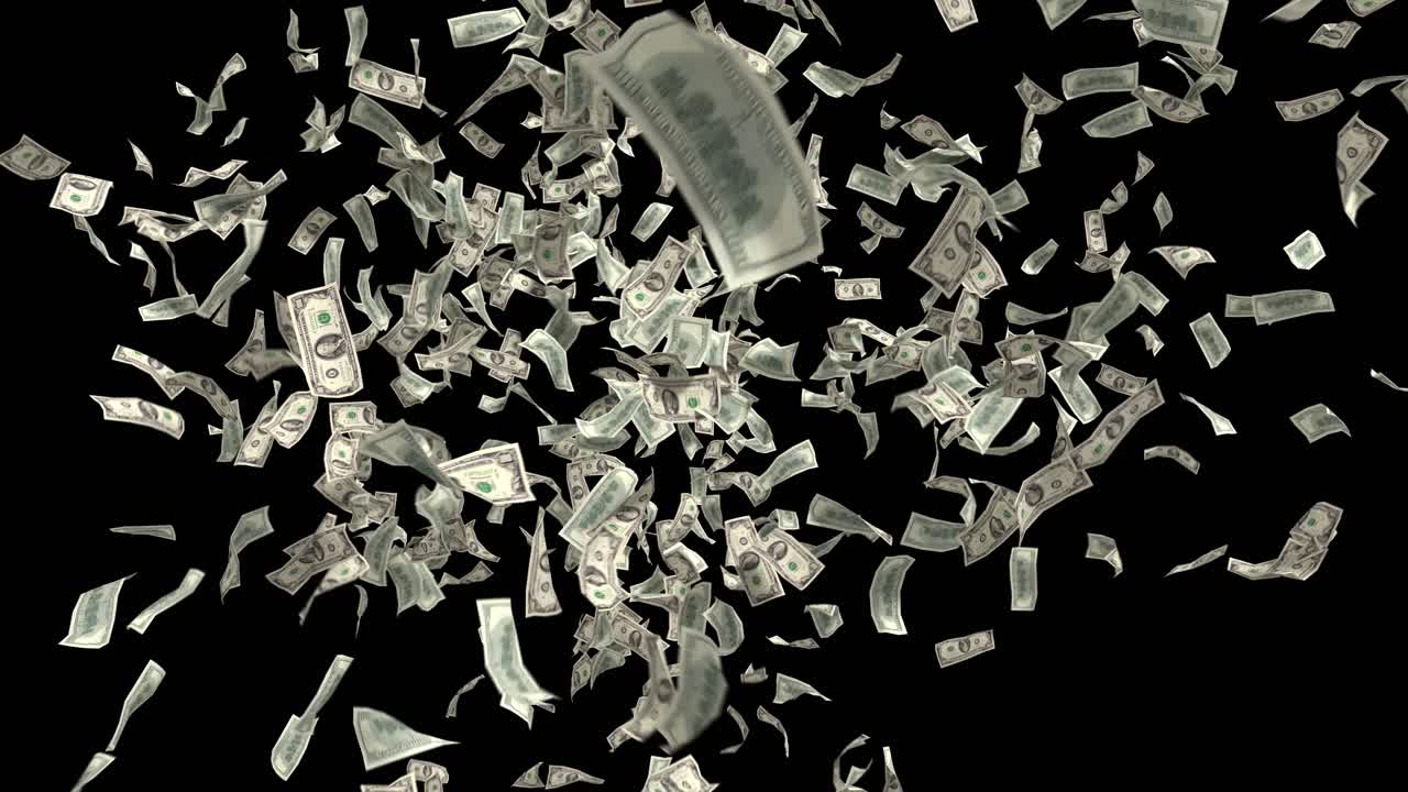 돈이 떨어지고 달러는 재정적으로 우리를 이기고 미국 통화 세금은 비를 내리게합니다.