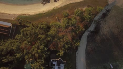 vista aérea de la costa de la isla de mauricio