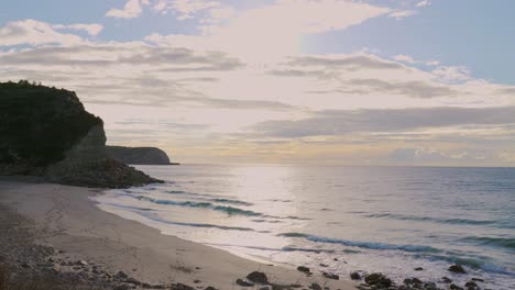 beautiful footage of a beach in salema