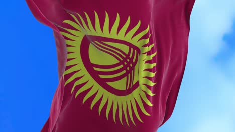 seamless loop of kyrgyzstani flag.