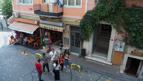 people walking down a street in istanbul, turkey