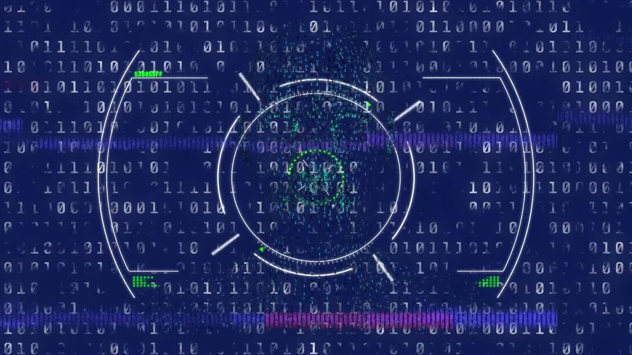 Animation of scope scanning over binary coding