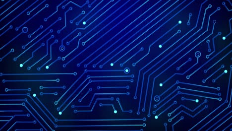 4k digital technology background with technology line light effects animation circuit board