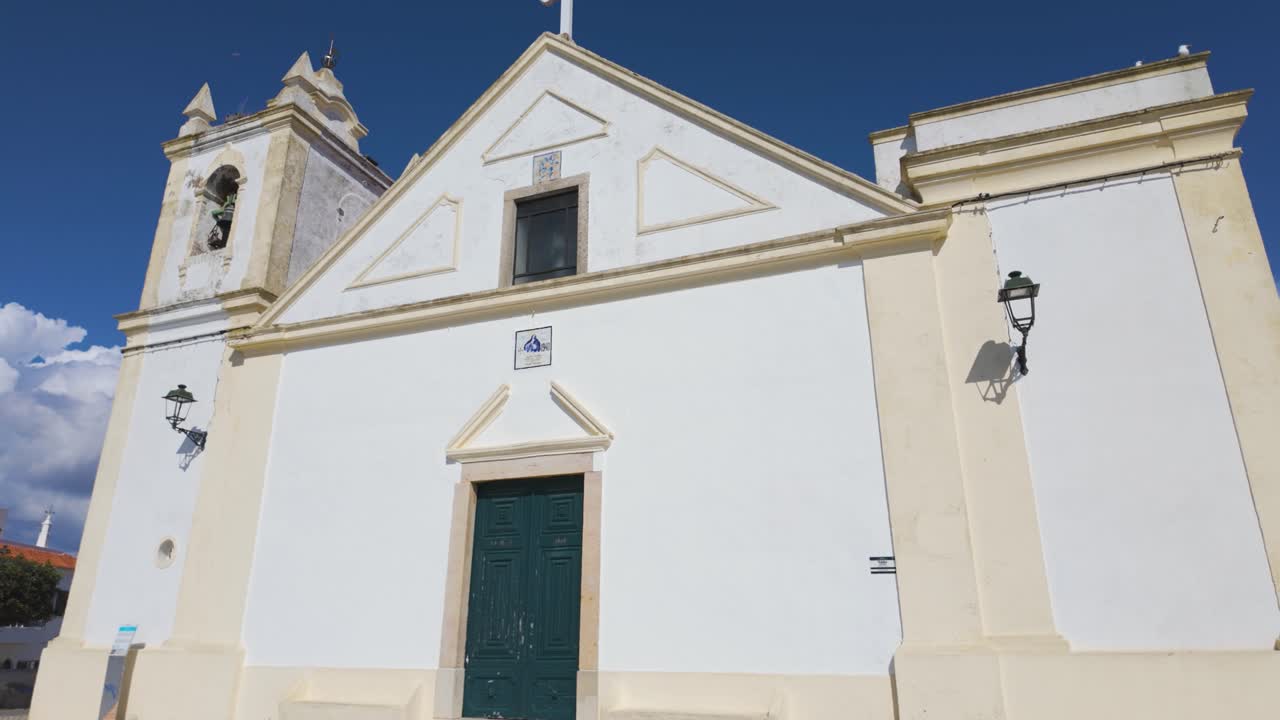 Church of Our Lady of Conception facade under clear sky in Ferragudo Algarve