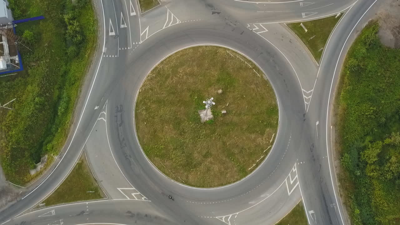 순환 교차로 의 공중 에서 볼 수 있는 모습