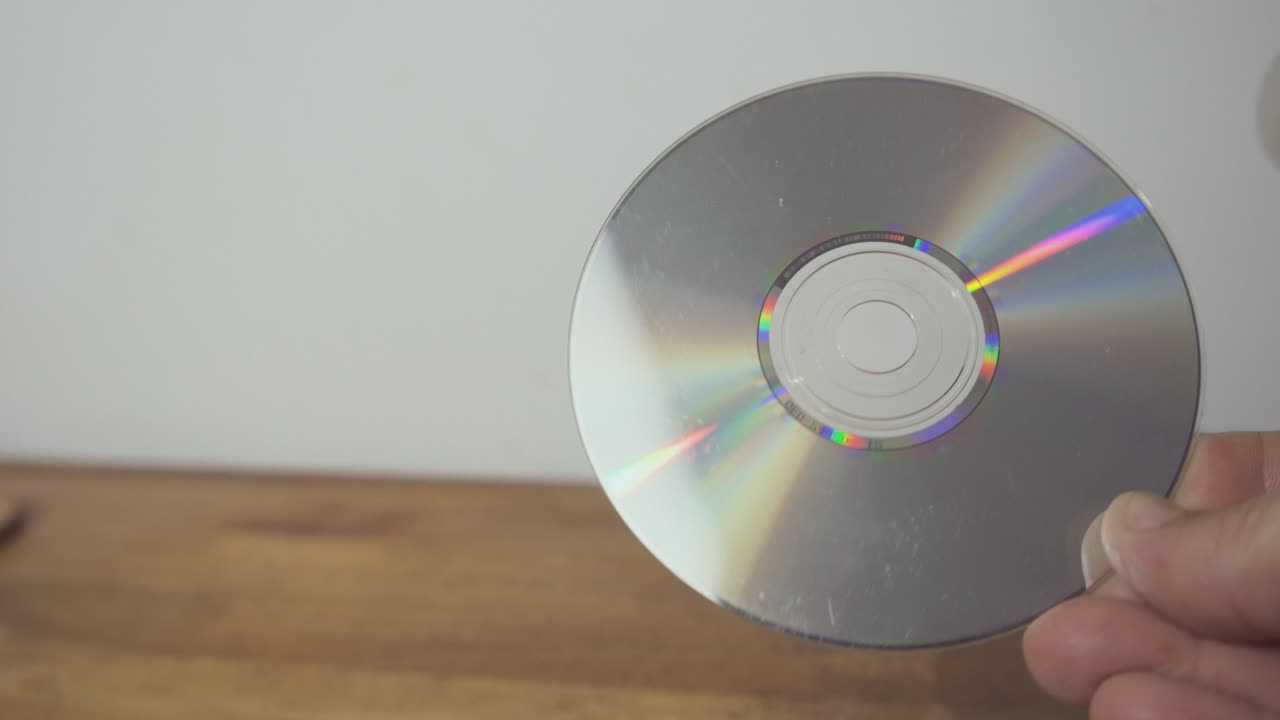Lysspredning på en kompakt disk.
