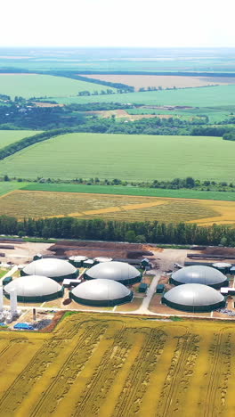 flight over biogas power plants