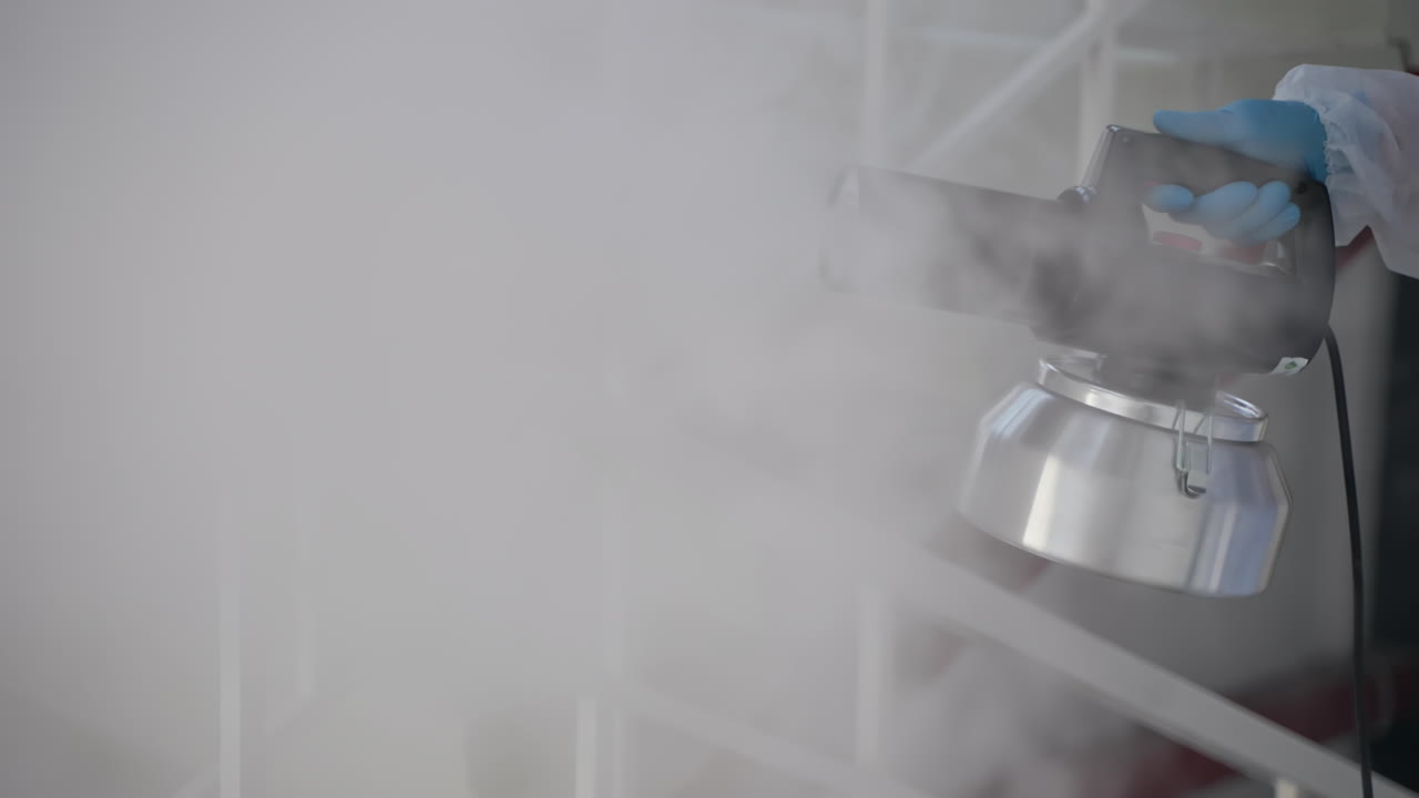 proceso de desinfección con vapor